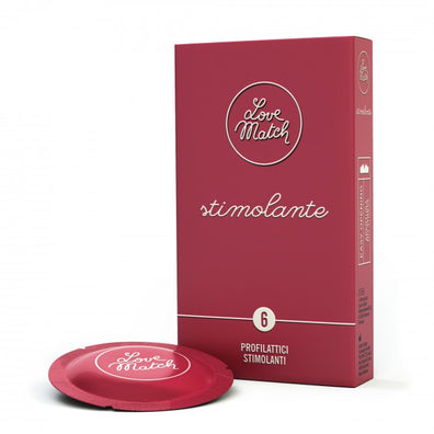 Prezervative profesionale Love Match Stimolante, cu striatii si puncte in relief, 6 buc